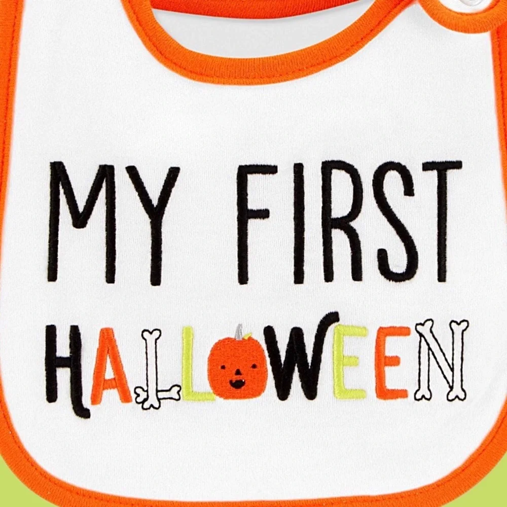 My First Halloween Bib NWT
